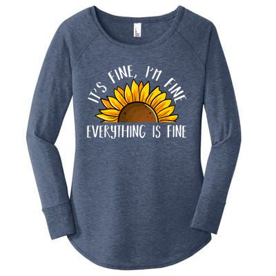 Its Fine Im Fine Everythings Fine Sunflower Gift Women's Perfect Tri Tunic Long Sleeve Shirt