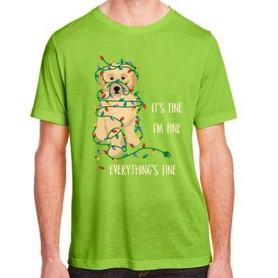 Its Fine Im Fine Everything Is Fine Christmas Lights Gift Adult ChromaSoft Performance T-Shirt