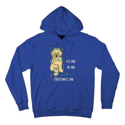 Its Fine Im Fine Everything Is Fine Christmas Lights Gift Hoodie