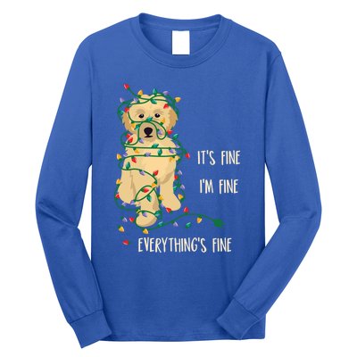 Its Fine Im Fine Everything Is Fine Christmas Lights Gift Long Sleeve Shirt