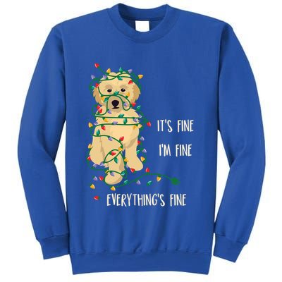 Its Fine Im Fine Everything Is Fine Christmas Lights Gift Sweatshirt