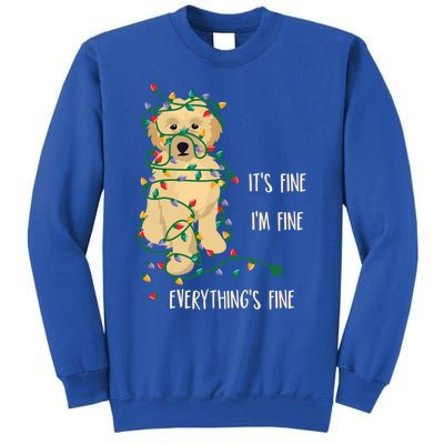 Its Fine Im Fine Everything Is Fine Christmas Lights Gift Sweatshirt