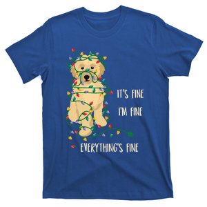 Its Fine Im Fine Everything Is Fine Christmas Lights Gift T-Shirt