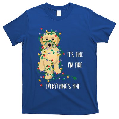 Its Fine Im Fine Everything Is Fine Christmas Lights Gift T-Shirt
