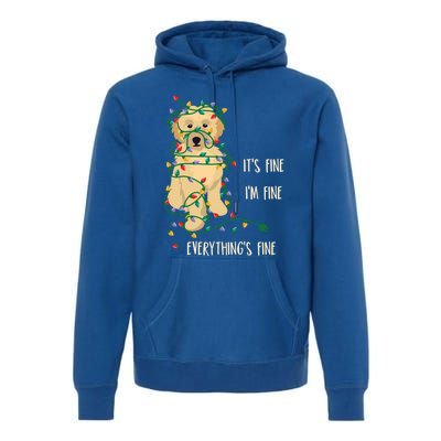 Its Fine Im Fine Everything Is Fine Christmas Lights Gift Premium Hoodie