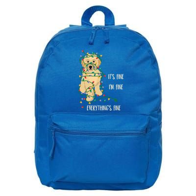 Its Fine Im Fine Everything Is Fine Christmas Lights Gift 16 in Basic Backpack