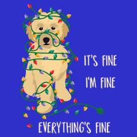 Its Fine Im Fine Everything Is Fine Christmas Lights Gift 16 in Basic Backpack