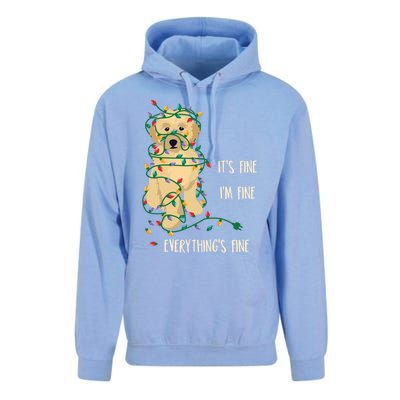 Its Fine Im Fine Everything Is Fine Christmas Lights Gift Unisex Surf Hoodie