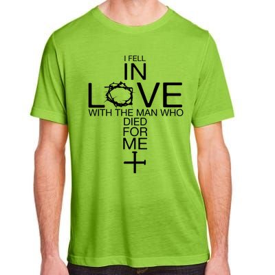 I Fell In Love With The Man Who Died For Me Adult ChromaSoft Performance T-Shirt