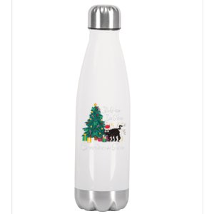 ItS Fine IM Fine Everything Is Fine Funny Cat Christmas Gift Stainless Steel Insulated Water Bottle