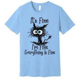 Its Fine Im Fine Everything Is Fine Funny Cat Gift Premium T-Shirt