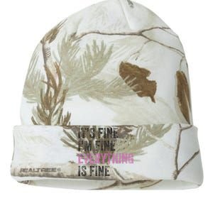 Its Fine Im Fine Everything Is Fine Funny Motivational Quote Kati Licensed 12" Camo Beanie