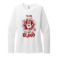 Im Fine Its Not My Blood Sarcastic Halloween Humor Womens CVC Long Sleeve Shirt