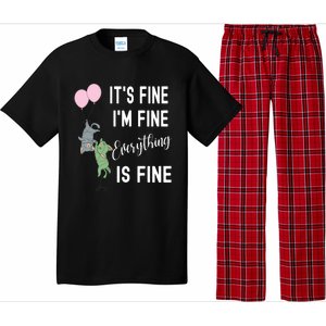 ItS Fine IM Fine Everything Is Fine Funny Cat Lover Gift Pajama Set