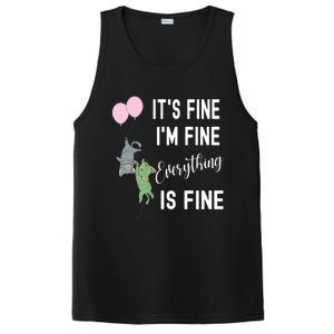 ItS Fine IM Fine Everything Is Fine Funny Cat Lover Gift PosiCharge Competitor Tank