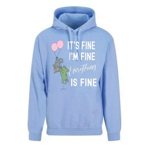 ItS Fine IM Fine Everything Is Fine Funny Cat Lover Gift Unisex Surf Hoodie