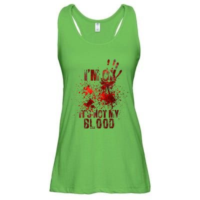 IM Fine ItS Not My Blood Sarcastic Halloween Humor Ladies Essential Flowy Tank