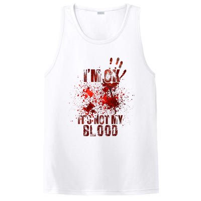 IM Fine ItS Not My Blood Sarcastic Halloween Humor PosiCharge Competitor Tank