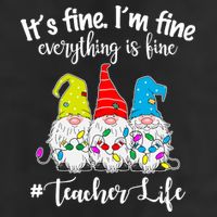 It's Fine I'm Fine Everything Is Fine Teacher Life Gnome Funny Adult Drive Performance Visor