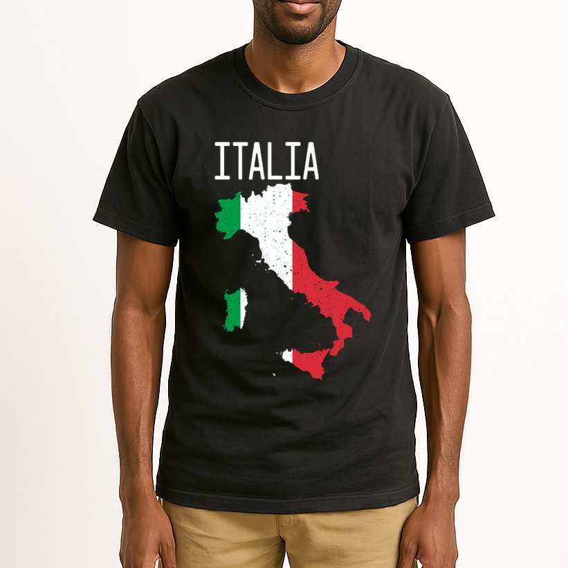 Italia Flag Italian Map Souvenir Italiano Family Tall T-Shirt