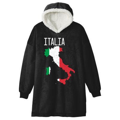 Italia Flag Italian Map Souvenir Italiano Family Hooded Wearable Blanket