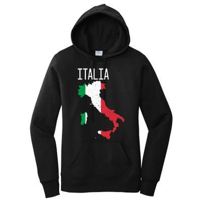 Italia Flag Italian Map Souvenir Italiano Family Women's Pullover Hoodie