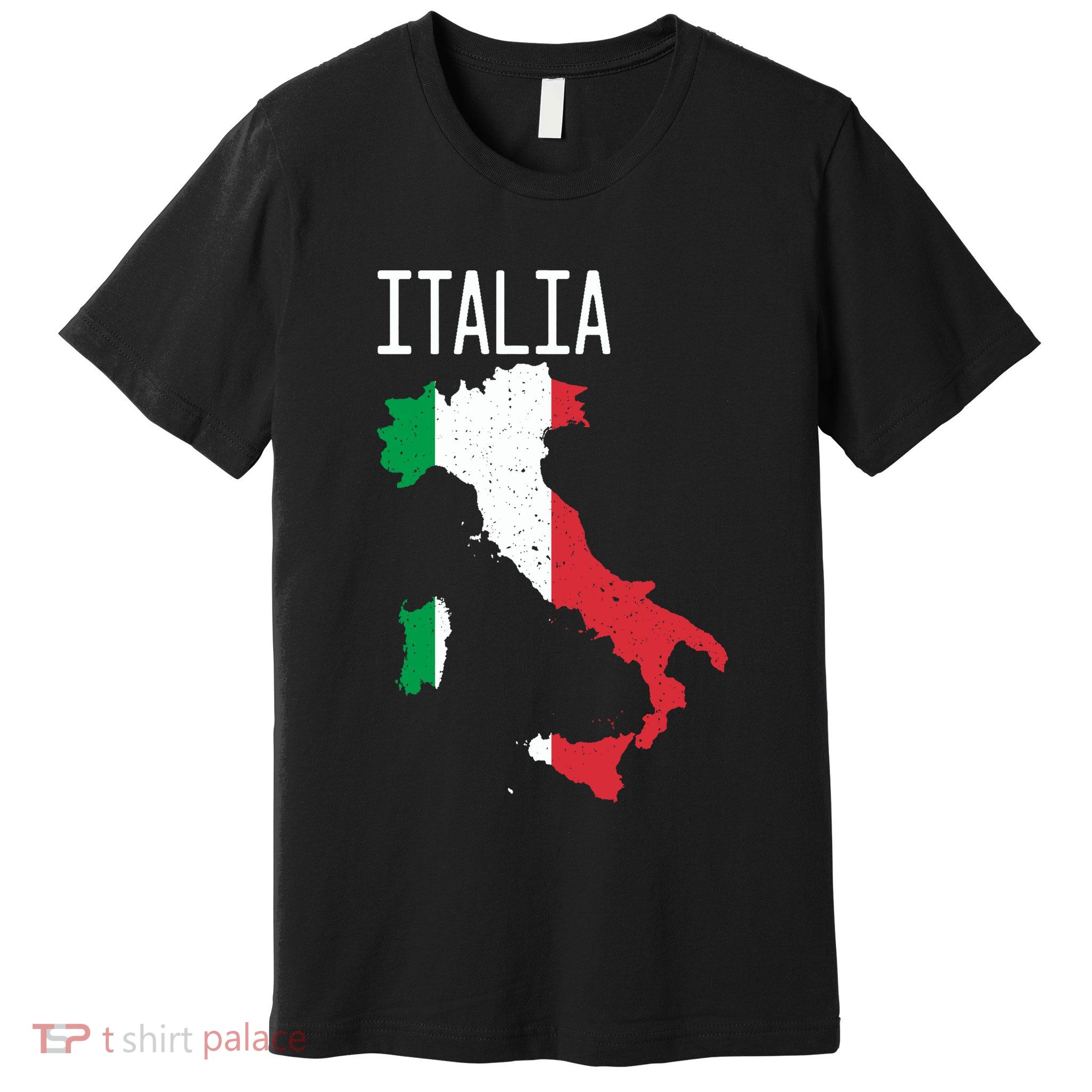 Italia Flag Italian Map Souvenir Italiano Family Premium T-Shirt