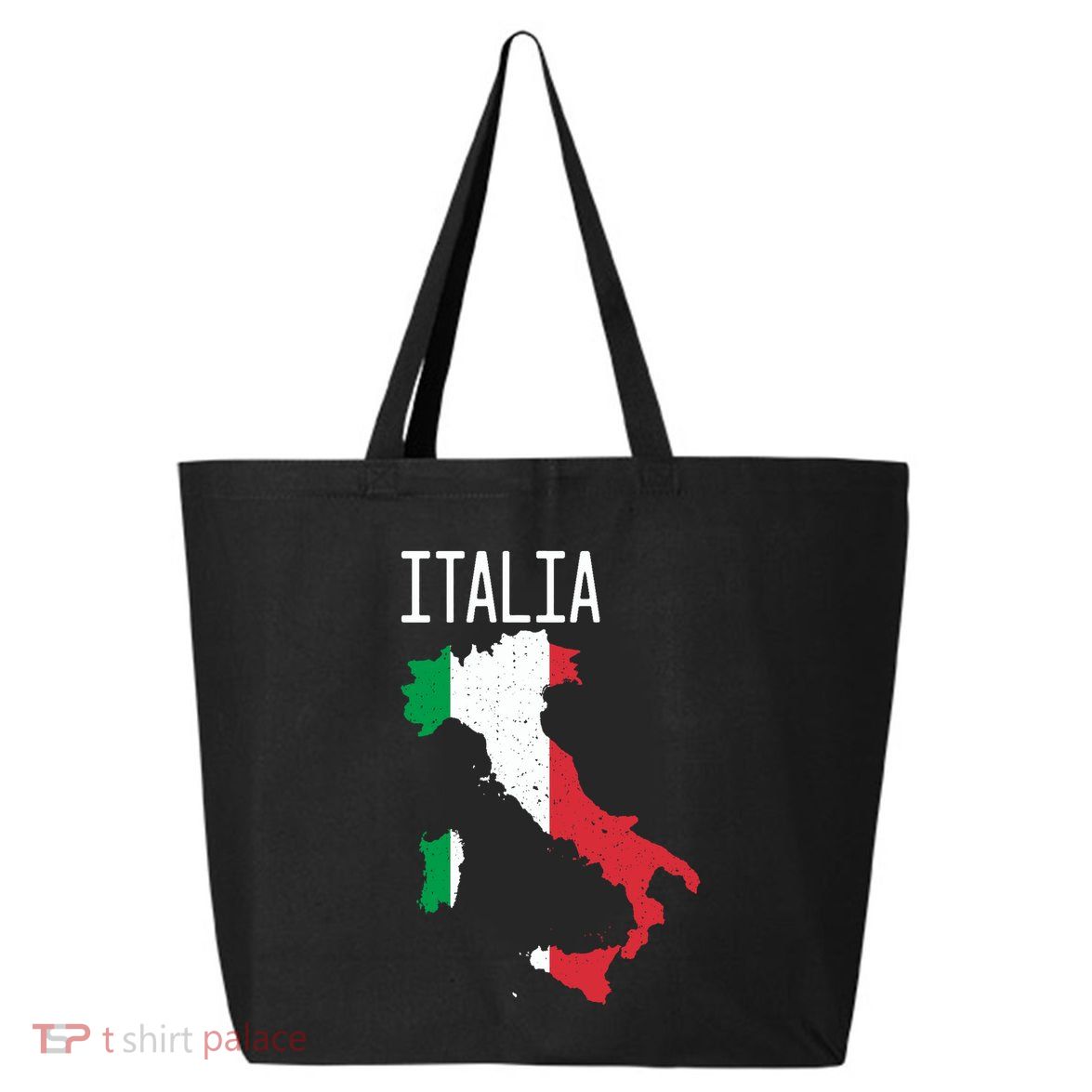 Italia Flag Italian Map Souvenir Italiano Family 25L Jumbo Tote