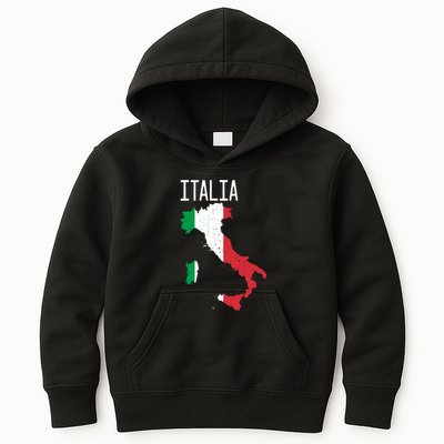 Italia Flag Italian Map Souvenir Italiano Family Kids Hoodie