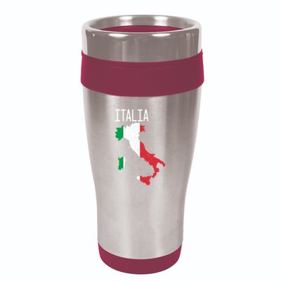 Italia Flag Italian Map Souvenir Italiano Family 16oz Travel Tumbler