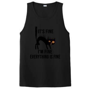 ItS Fine IM Fine Everything Is Fine Funny Cat Gift PosiCharge Competitor Tank