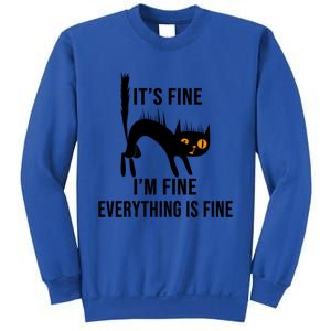 ItS Fine IM Fine Everything Is Fine Funny Cat Gift Sweatshirt