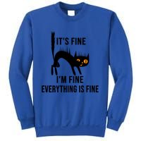 ItS Fine IM Fine Everything Is Fine Funny Cat Gift Sweatshirt