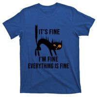 ItS Fine IM Fine Everything Is Fine Funny Cat Gift T-Shirt