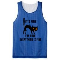 ItS Fine IM Fine Everything Is Fine Funny Cat Gift Mesh Reversible Basketball Jersey Tank