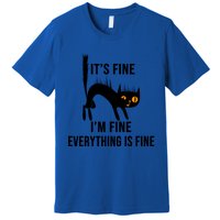 ItS Fine IM Fine Everything Is Fine Funny Cat Gift Premium T-Shirt