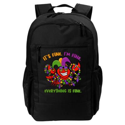 It's Fine I'm Fine Everything Is Fine Mardi Gras Flower De Luce Daily Commute Backpack