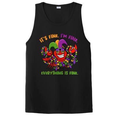 It's Fine I'm Fine Everything Is Fine Mardi Gras Flower De Luce PosiCharge Competitor Tank