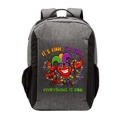 It's Fine I'm Fine Everything Is Fine Mardi Gras Flower De Luce Vector Backpack