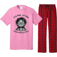 ItS Fine IM Fine Everything Is Fine Funny Parent Mom Dad Pajama Set