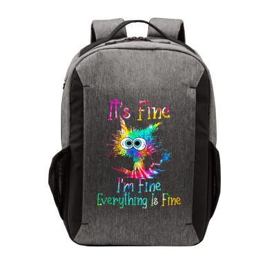 Its Fine Im Fine Everythings Fine Funny Cat Tie Dye Vector Backpack