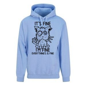 ItS Fine IM Fine Everything Is Fine Funny Cat Gift Unisex Surf Hoodie