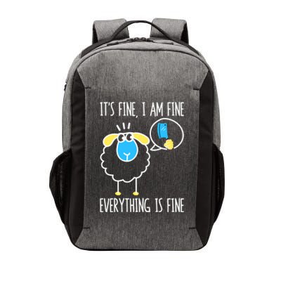 It's Fine I Am Fine Everything Is Fine Funny Sheep Butcher Gift Vector Backpack