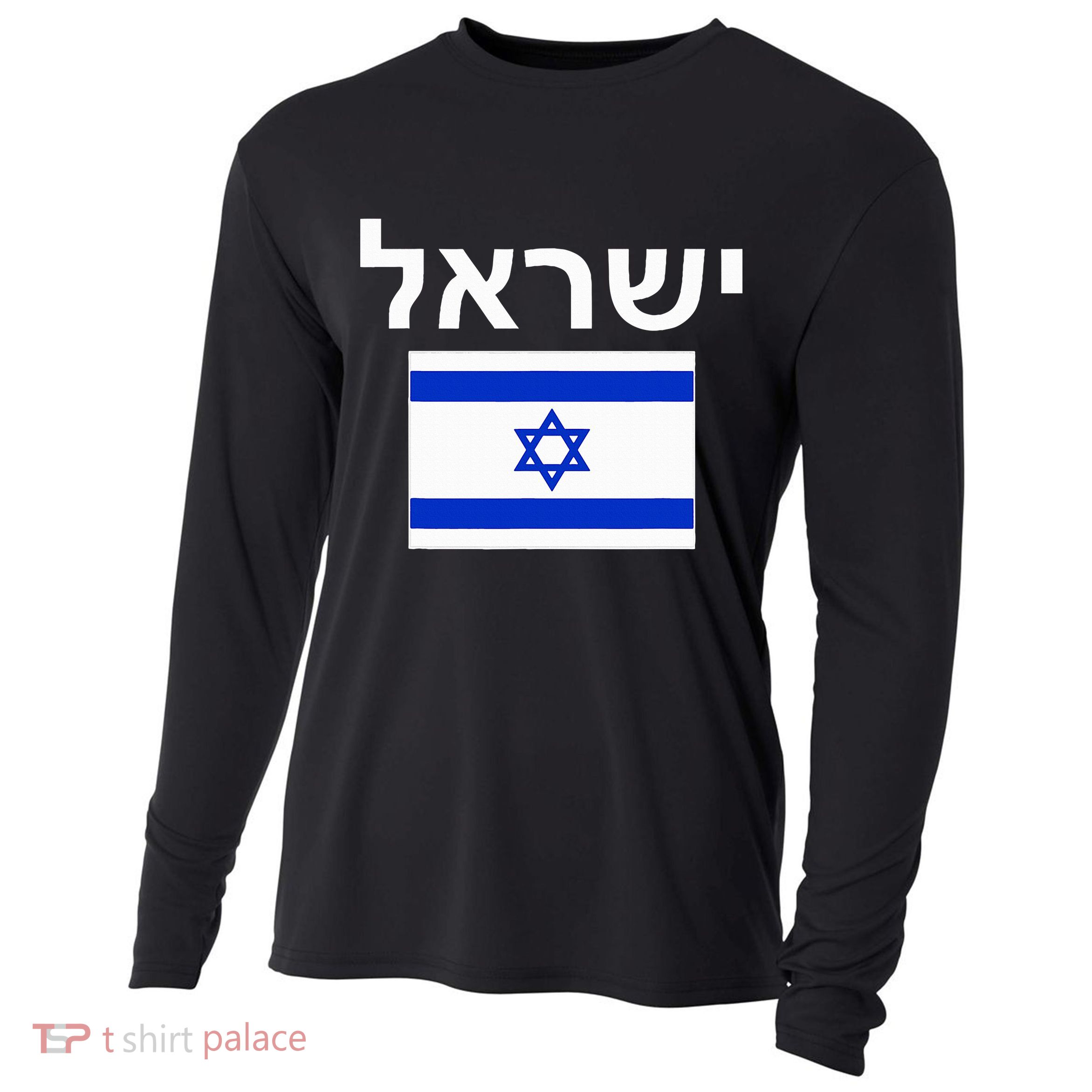 Israel Flag  Israeli Cool Jewish Flags Gift Cooling Performance Long Sleeve Crew