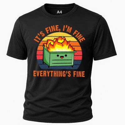 ItS Fine IM FineEverythingS Fine Lil Dumpster Fire Cool Performance Shirt