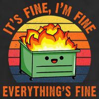 ItS Fine IM FineEverythingS Fine Lil Dumpster Fire Cool Adult Drive Performance Visor