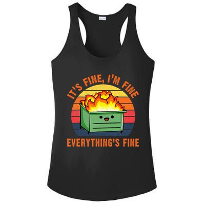 ItS Fine IM FineEverythingS Fine Lil Dumpster Fire Cool Ladies PosiCharge Competitor Racerback Tank