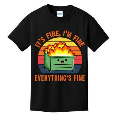 ItS Fine IM FineEverythingS Fine Lil Dumpster Fire Cool Kids T-Shirt