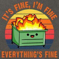ItS Fine IM FineEverythingS Fine Lil Dumpster Fire Cool Cotton Canvas Backpack