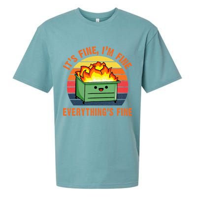 ItS Fine IM FineEverythingS Fine Lil Dumpster Fire Cool Sueded Cloud Jersey T-Shirt